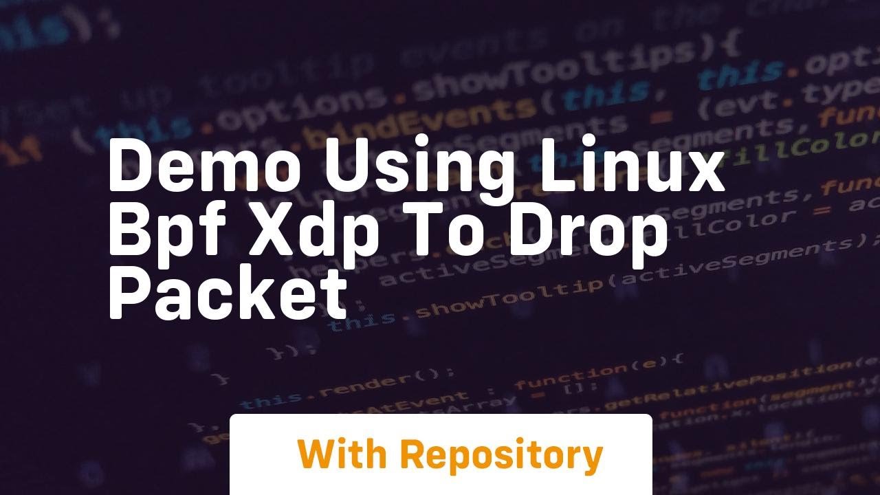 Demo using linux bpf xdp to drop packet