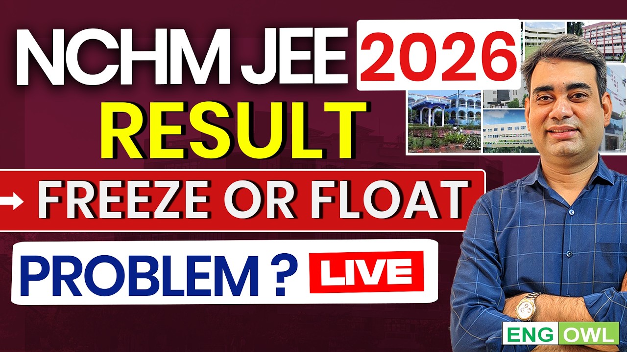 NCHM JEE 2026 | Freeze or Float Problem | LIVE