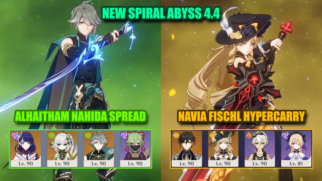 C0 Alhaitham Nahida Spread & Navia Fischl HyperCarry | Spiral Abyss 4.4 | Genshin Impact