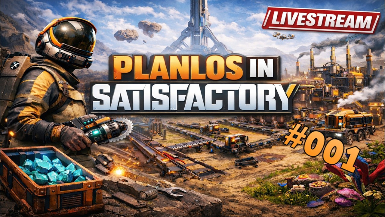 Planlos in Satisfactory #001 (Deutsch) 🛠️ Völlig Planlos in die erste Fabrik! 🔴 LIVE / VOD