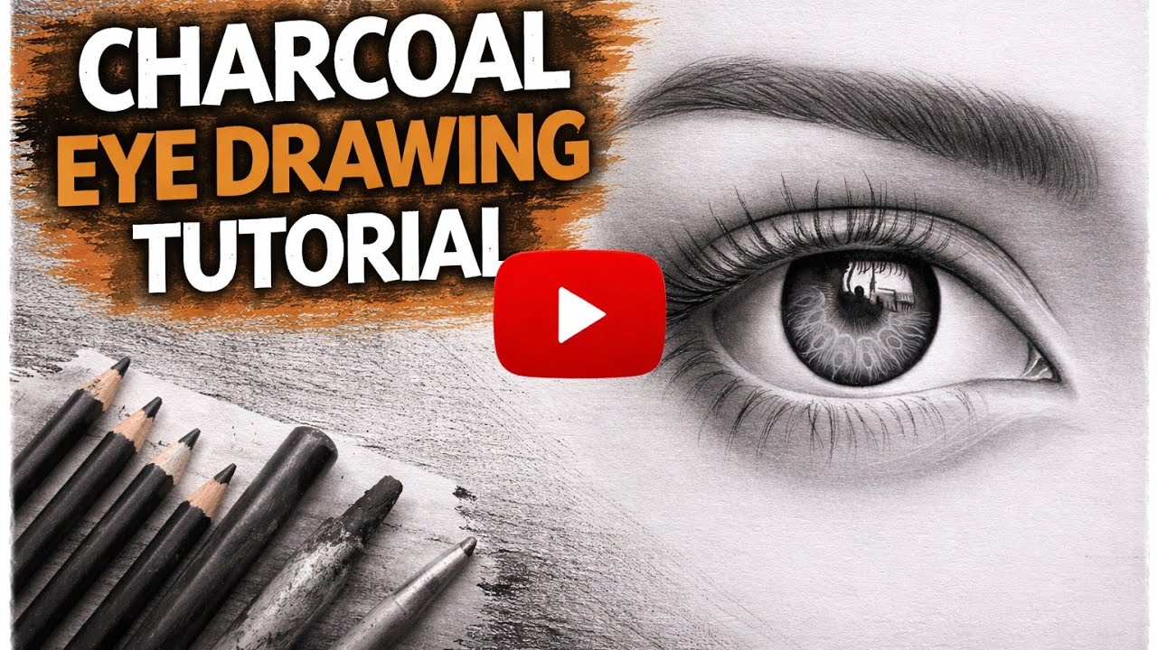 How to make Realistic eye drawing | speed drawing | Step by step