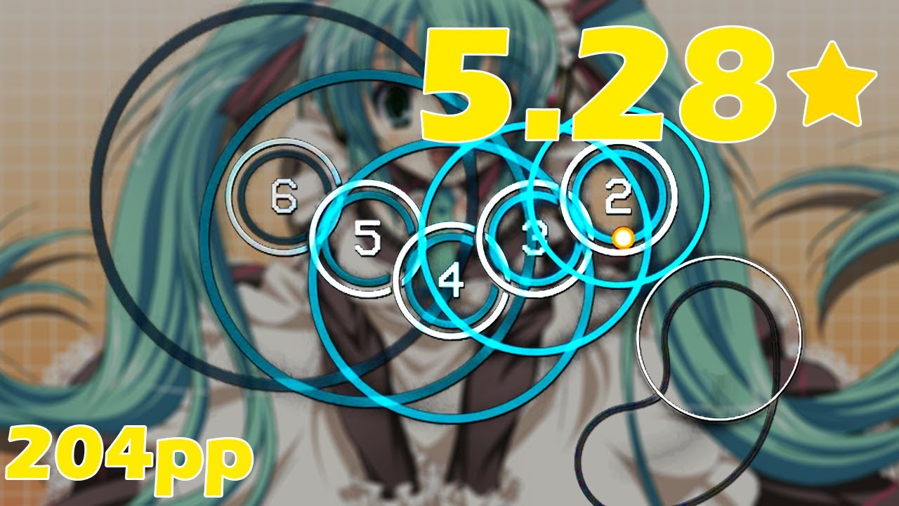 Hatsune Miku - Lovely day (204pp, 5.28st) | Osu! #21