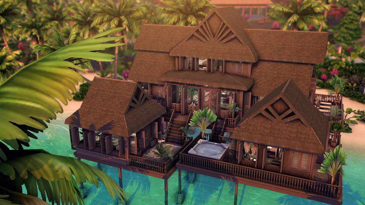 Традиционный малайский дом || Румах Кампунг Мелайу || Сборка The Sims 4 Скорость