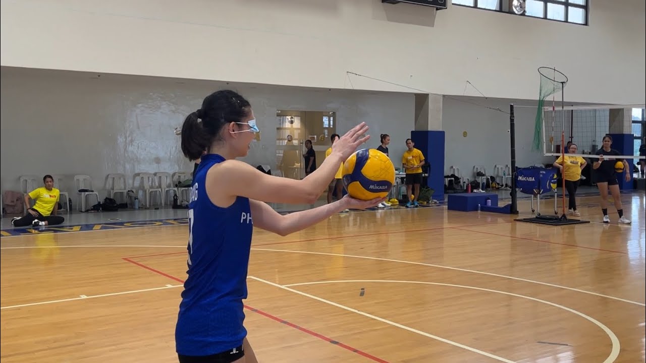 Serving with a blindfold challenge!
