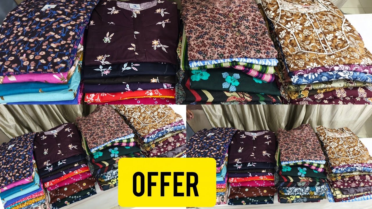 189 offer🔥 ഒരുപാട് pure cotton നൈറ്റികളുടെ കളക്ഷൻസ് 
