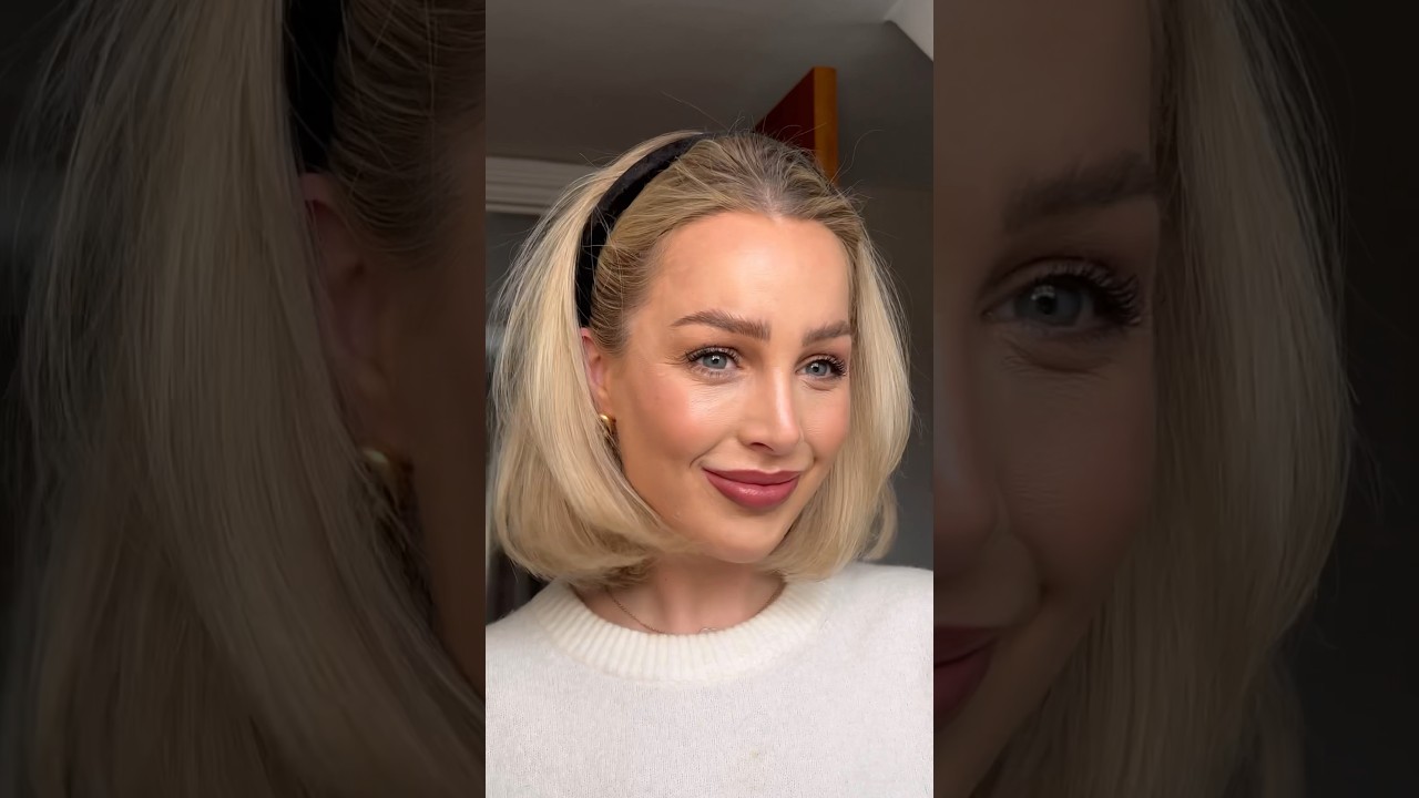 A QUICK & EASY HAIRSTYLE FOR SHORT HAIR #headband #shorthairstyles #shorthair