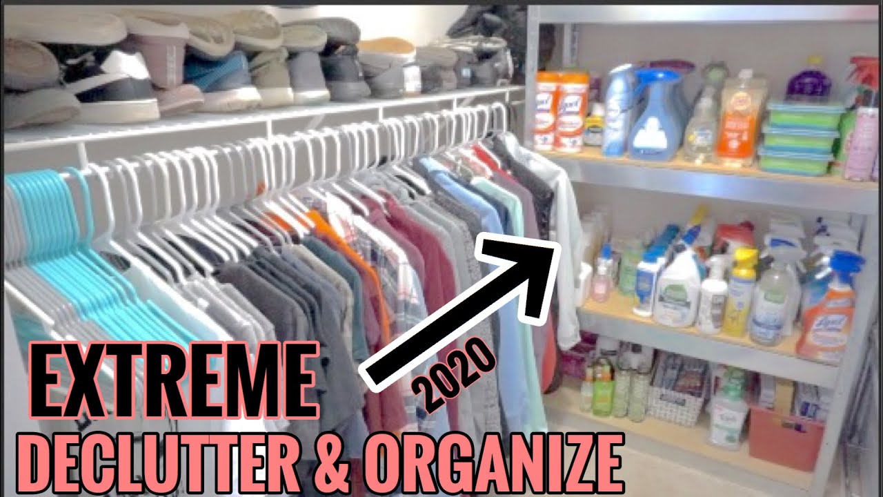 EXTREME DECLUTTER AND ORGANIZE 2020 | MOTIVATIONAL ORGANIZE WITH ME | Kon Mari Closet Declutter