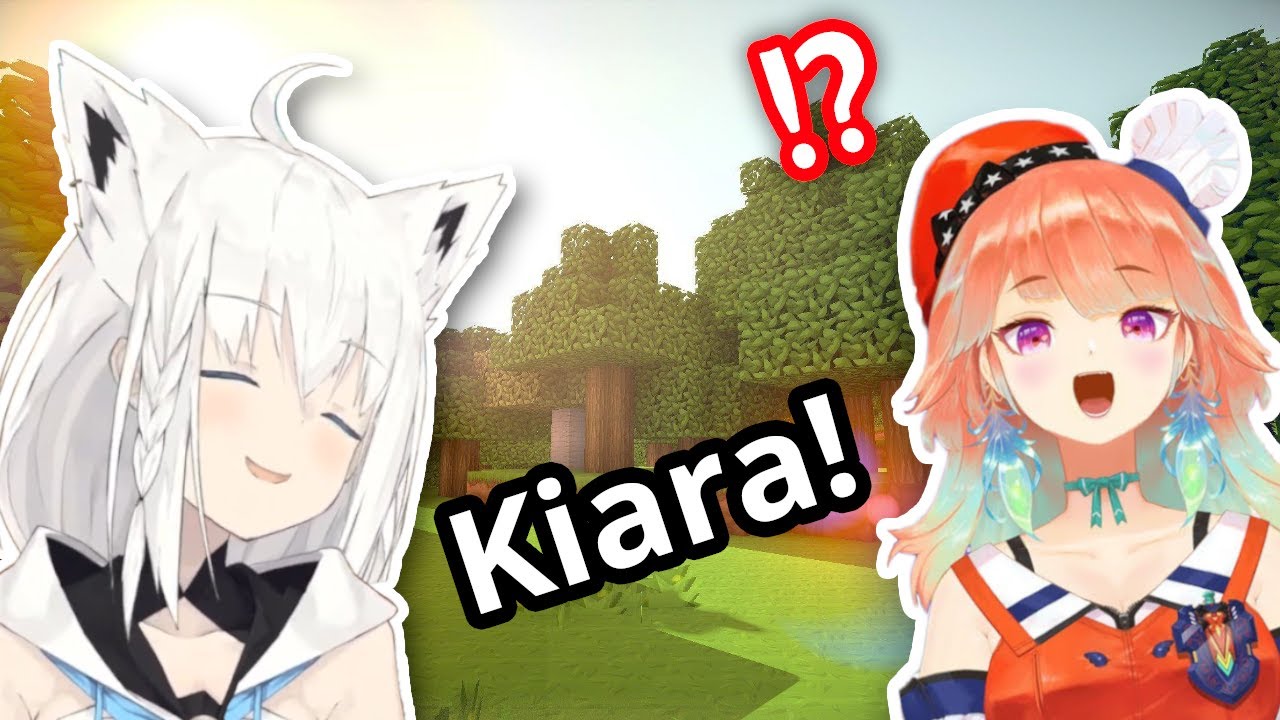 Fubuki Meets Kiara in Minecraft