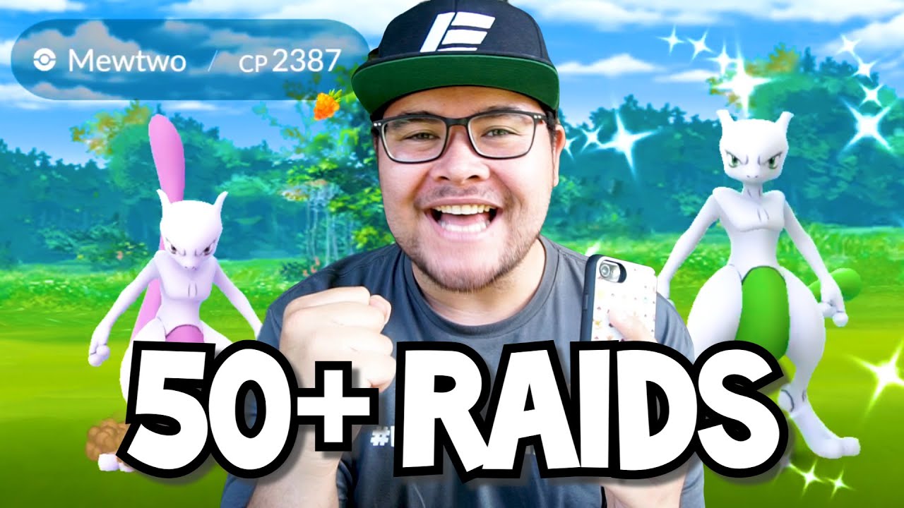 WE DID 50+ SHINY MEWTWO RAIDS IN 1 DAY IN POK&Eacute;MON GO