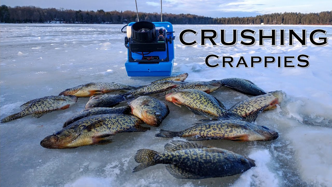 ICE FISHING CRAPPIES - CRUSHING COLD FRONT CRAPPIE - S5EP1