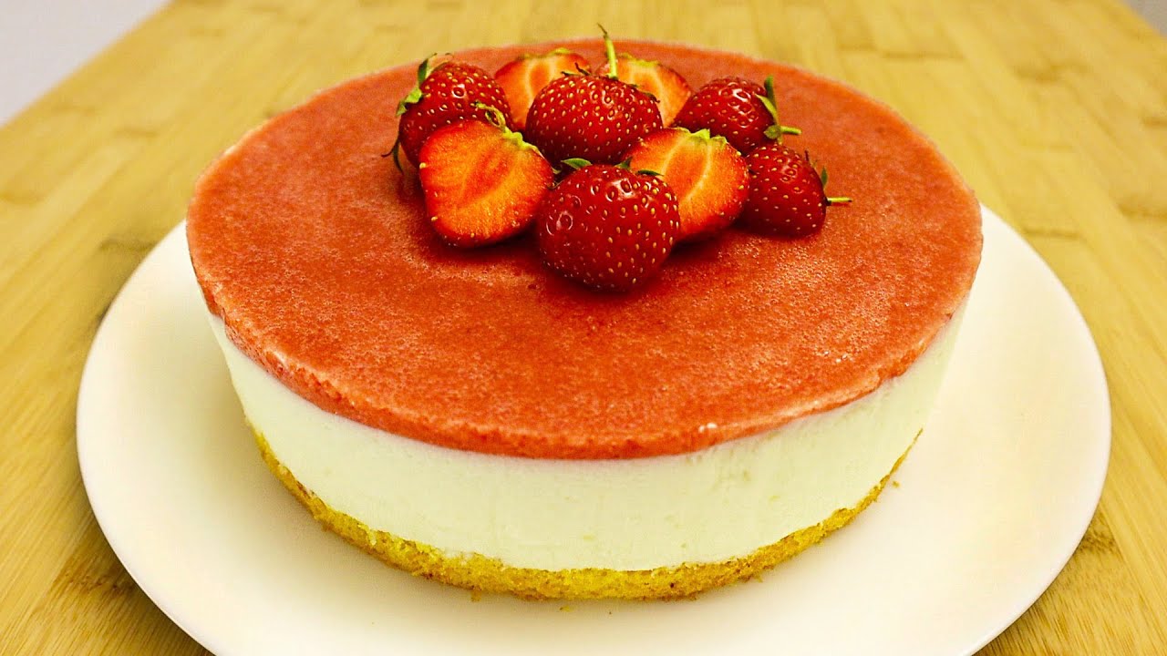 Торт с Легким кремом и клубникой 🍓