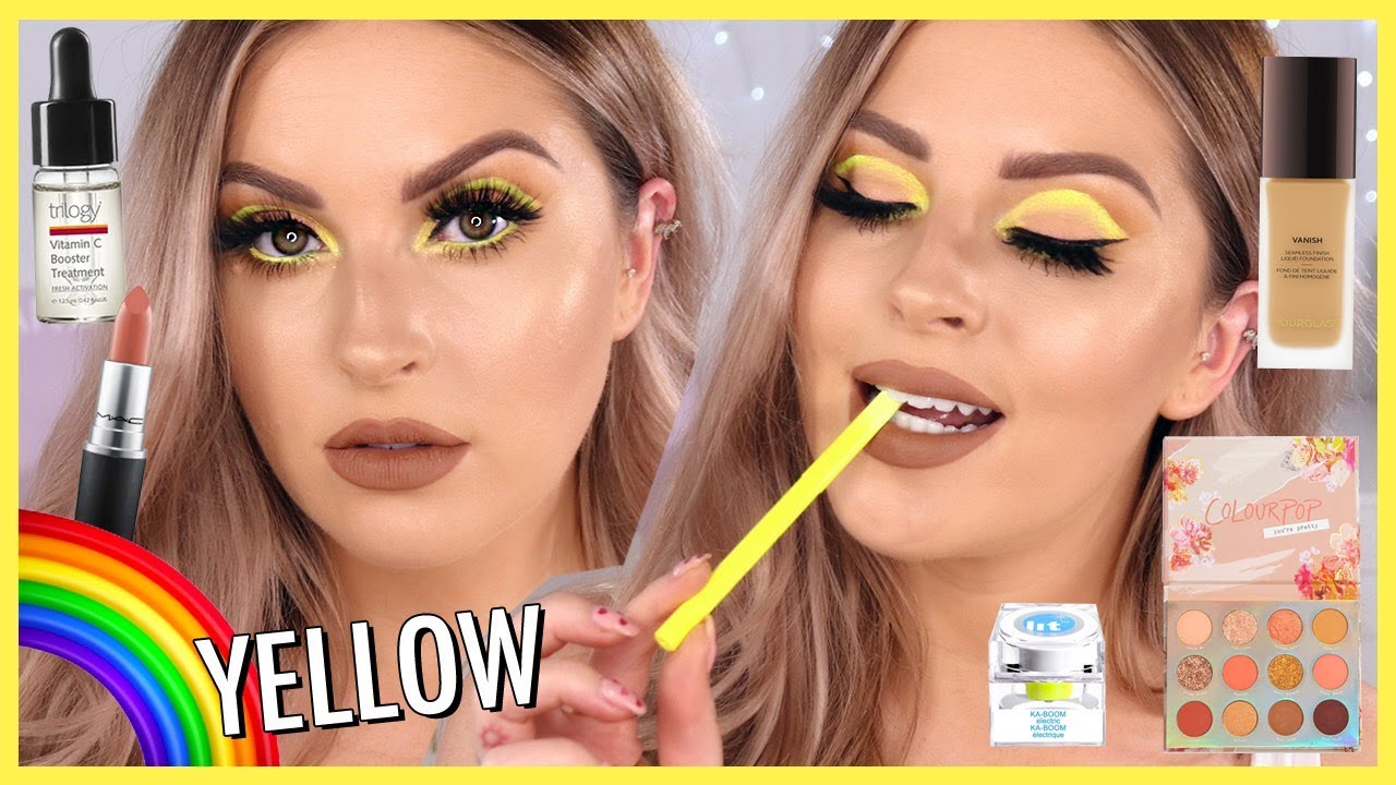 Neon YELLOW Eye Makeup ⚡🌈 RAINBOW SERIES