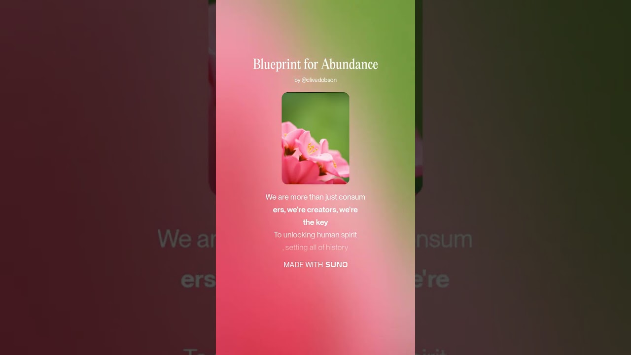 Blueprint for Abundance 5 #AI​ #Song​ by #Suno​ #lyrics​ by #Deepseek #music​ #newmusic​