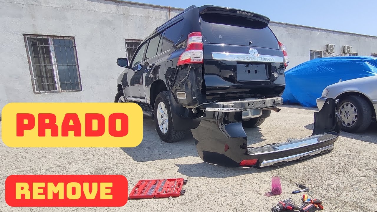 HOW TO  Removal Toyota Land Crusier Prado 2017 rear bumper?