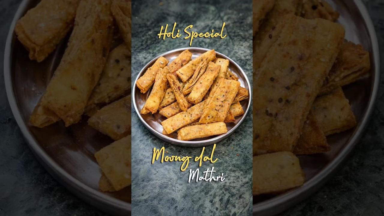 Halwai Style Moong Dal Mathri | Holi Special Namkeen #holispecial #mathri #moongdal #namkeen #recipe