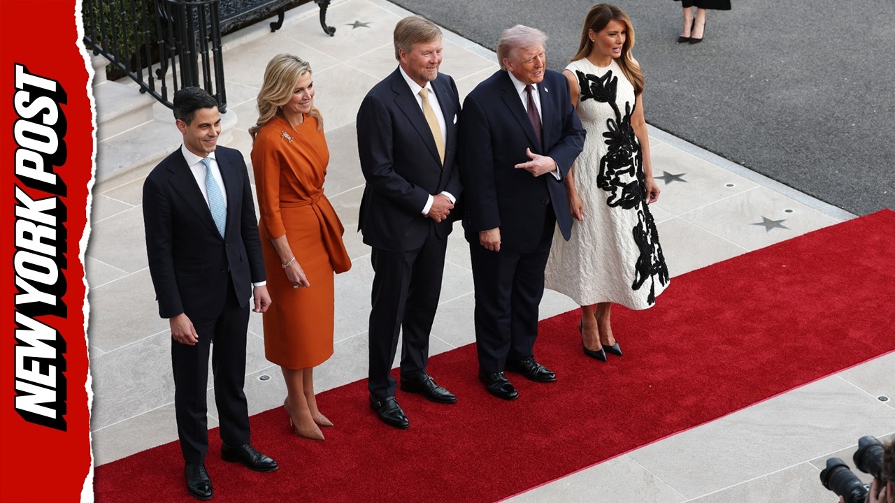 President Trump and First Lady Welcome Dutch Royals, PM Jetten