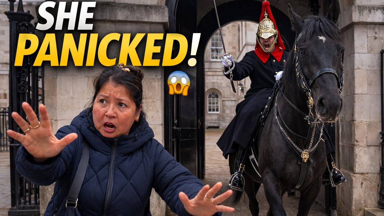 😱Tourist PANICS After King’s Guard Warning SHOUT — She Runs For Her Life!