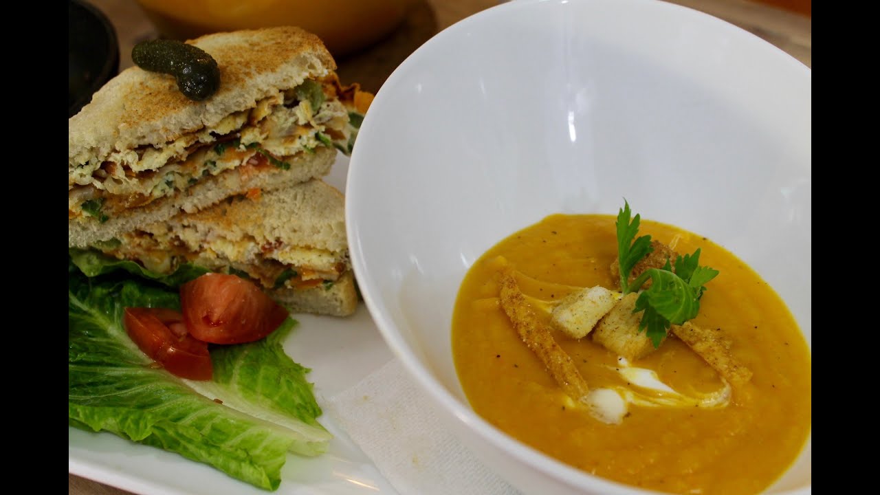 Butternut Squash Soup & Western Sandwich - Bonita's Kitchen