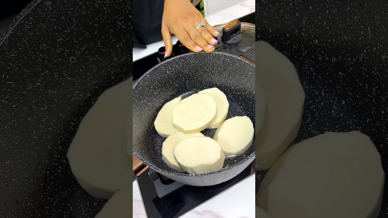 Best way to boil African Yam #shortsafrica #shorts