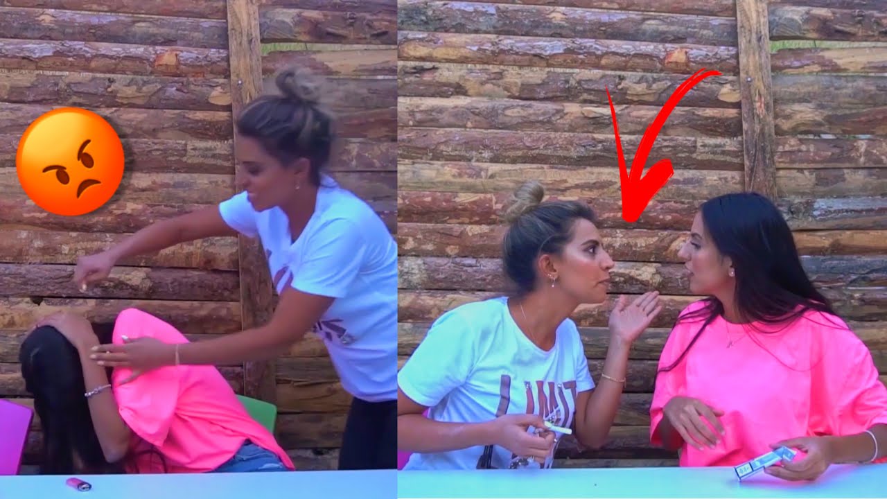 مقلب الاستفزاز باختي |دخنت قدامها😱عصبت وضربتني 😰