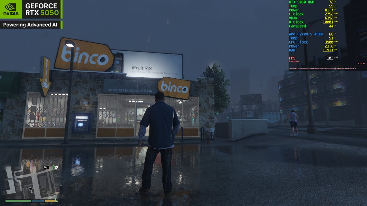 GTA V RTX 5050 8GB | Ultra Settings | 3:34  Min Gameplay Test