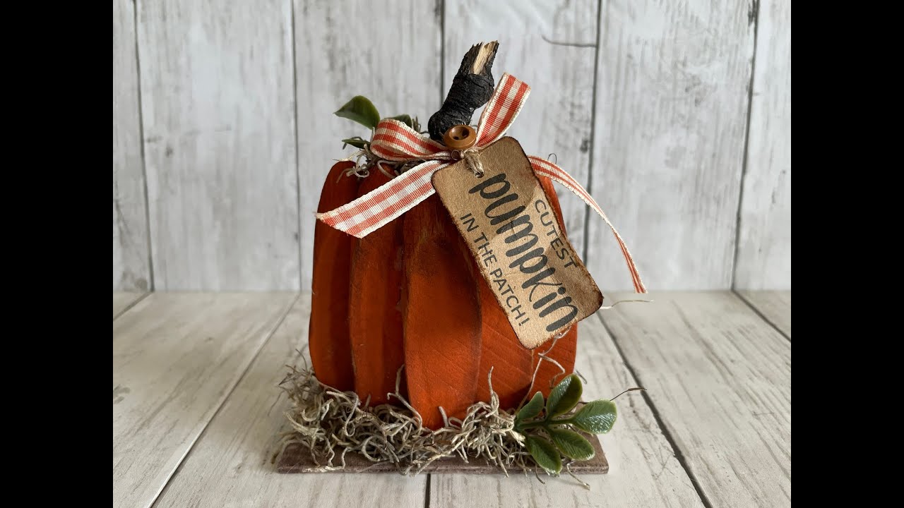 Fall Pumpkin out of wood biscuits or most any type of wood pieces!