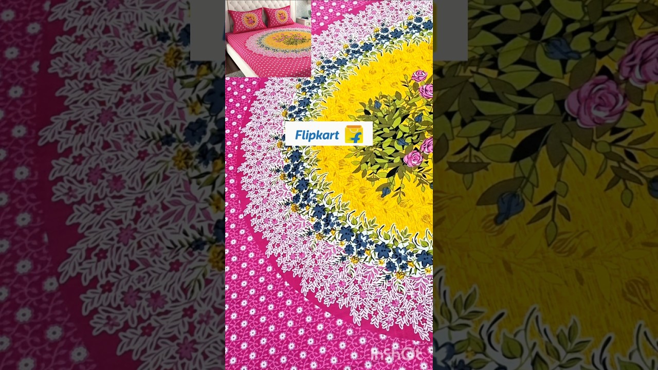 Flipkart Bed Sheet Review🌸 #flipkart #shorts #home #homedecor