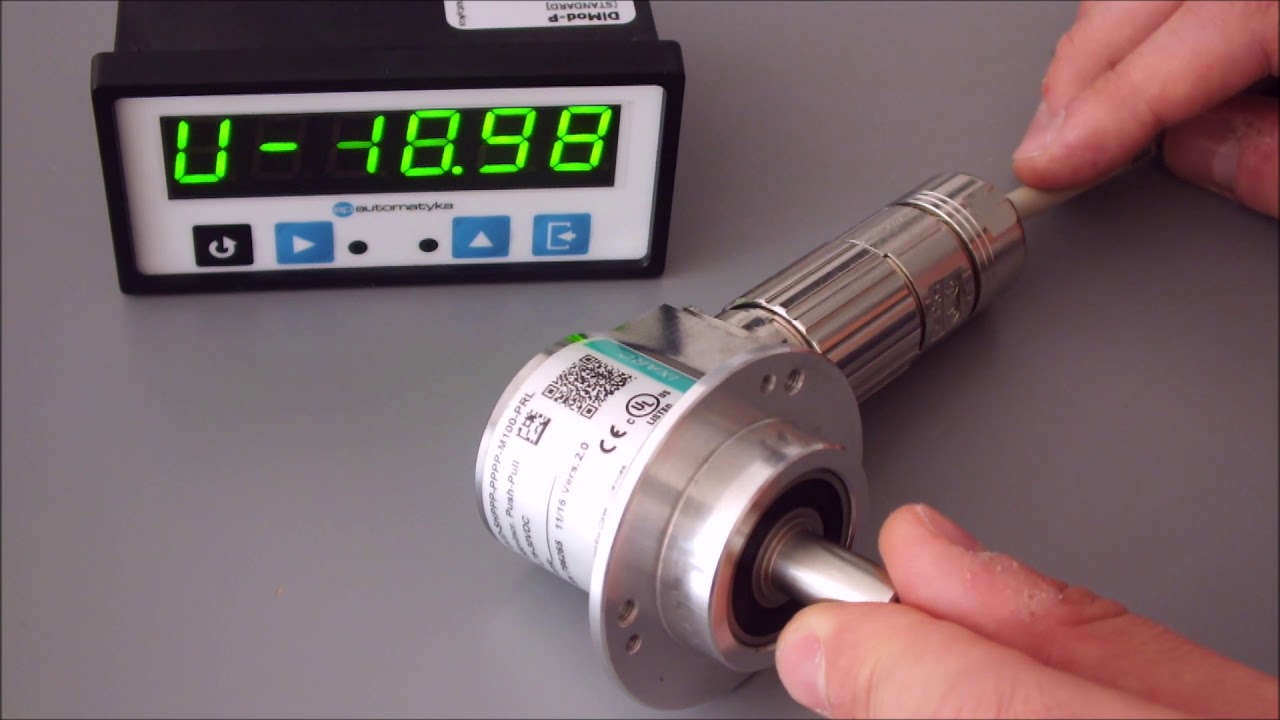 Posital Fraba SSI encoder with DiMod-P-A1 display and HMI