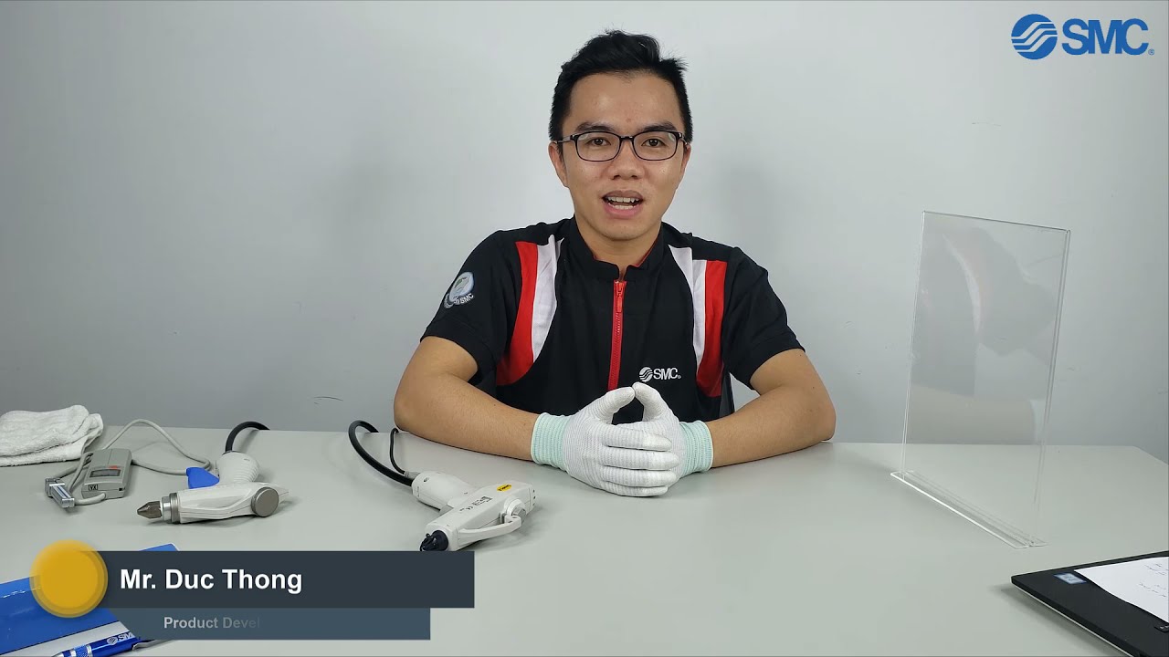 [SMC VN] Thí nghiệm loại bỏ tĩnh điện trên bề mặt vật liệu, Dòng IZG10
