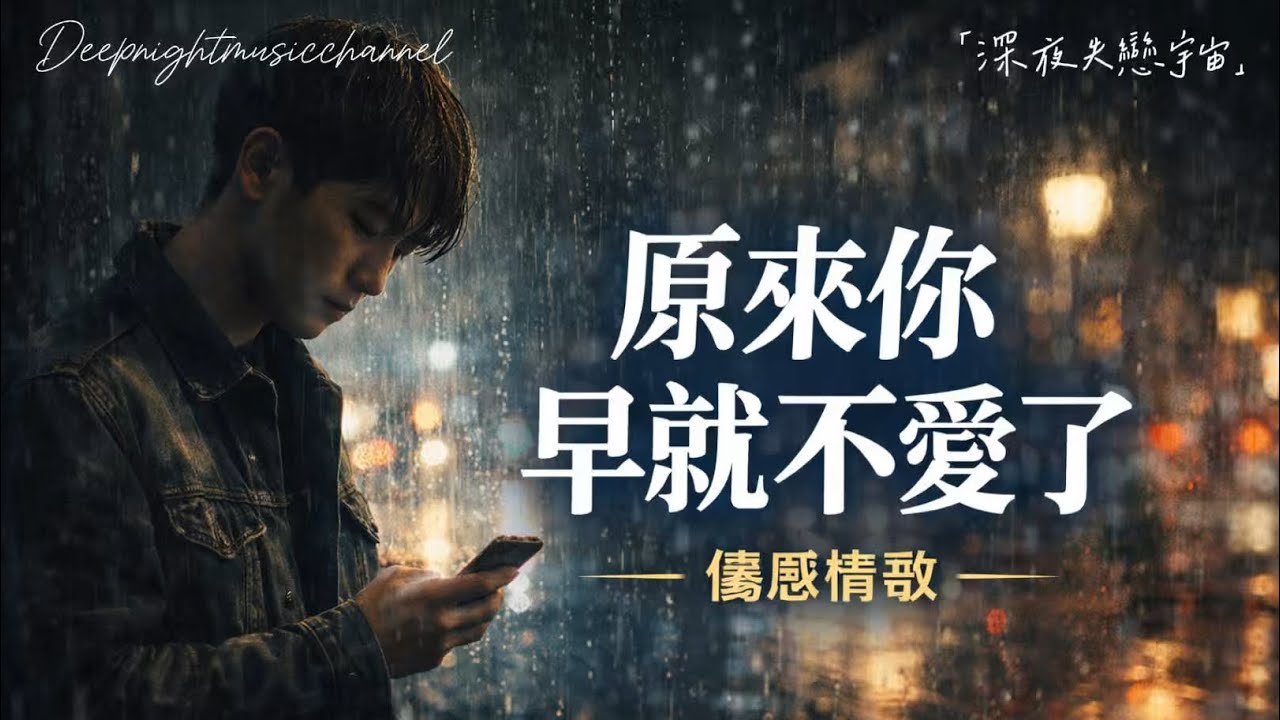💔《原來你早就不愛了》｜華語傷感情歌｜男聲失戀歌曲