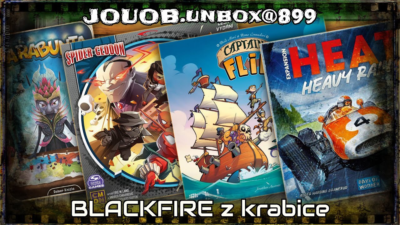 JOUOB.899 📦 BLACKFIRE - UNBOXING novinek : Marabunta, Kapitán Flip, Spider-Geddon, Heat: Hustý déšť