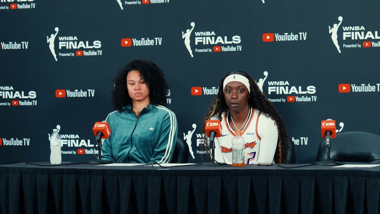Satou Sabally and Kahleah Copper Postgame Media WNBA Finals Game 2 at LV Aces | 10.05.25