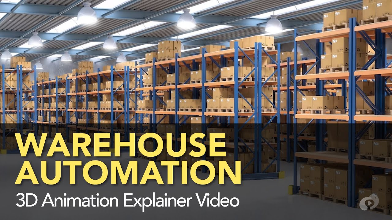 Warehouse Automation 3D Animation: Addverb 3D Visualization - Robotics - Best Explainer Example
