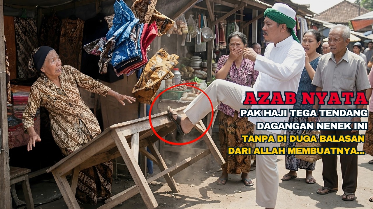 Azab Nyata! Pak Haji Tendang Dagangan Nenek, Balasan Allah Langsung