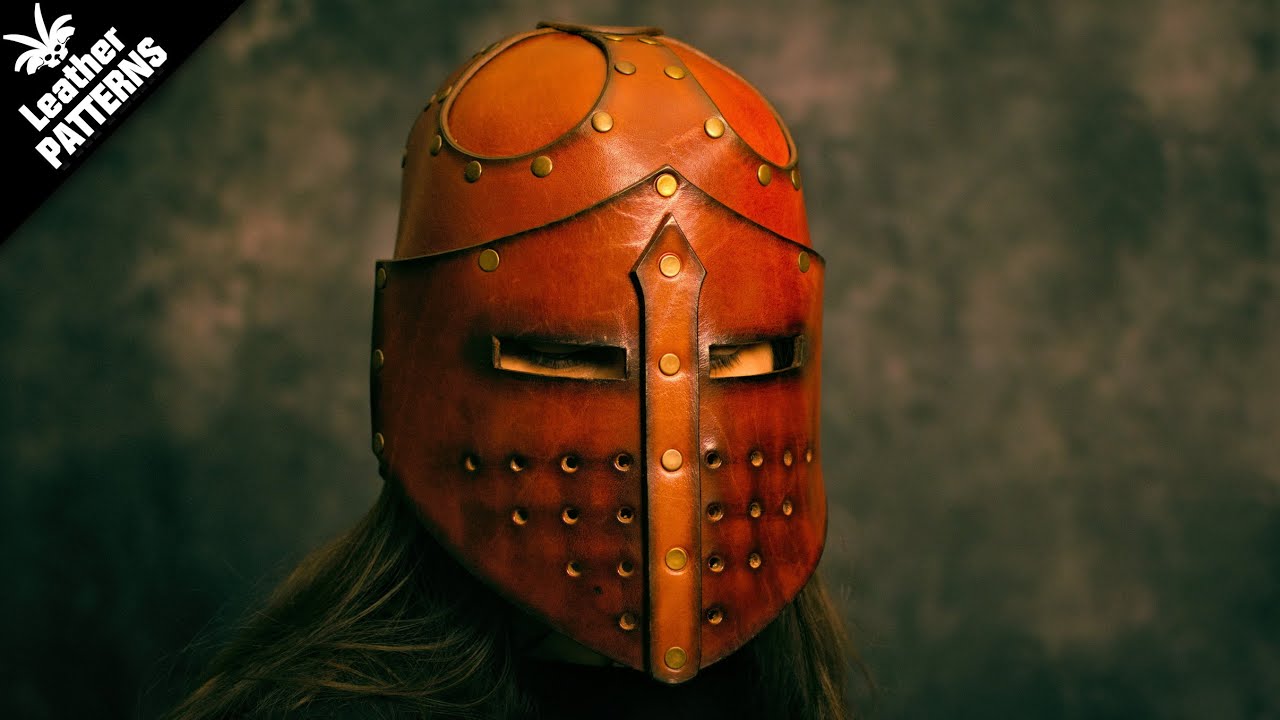 Medieval knight leather helmet tutorial