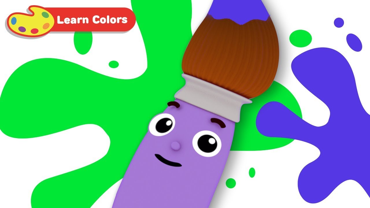 Learn Colors with Petey Paintbrush | Early Learning Videos for Baby Brain Development & Education