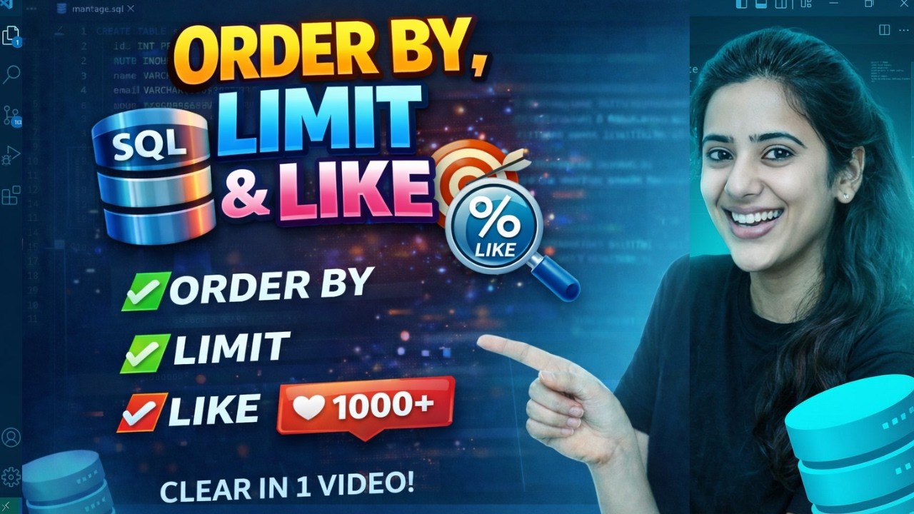 SQL ORDER BY, LIMIT & LIKE Explained | SQL Tutorial for Beginners