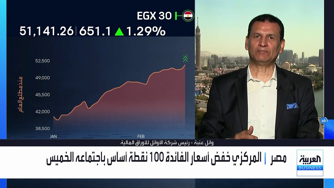 هل تفاعلت البورصة المصرية مع خفض البنك المركزي المصري لأسعار الفائدة؟