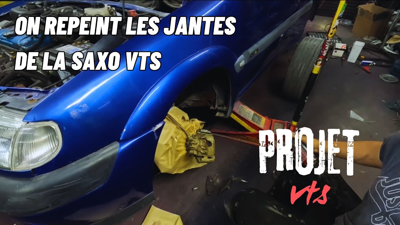 ON REPEINT LES JANTES DE LA SAXO VTS ALORS QU'ON VA MÊME PAS LES GARDER, MAIS CA FAIT PLUSSE BELLE