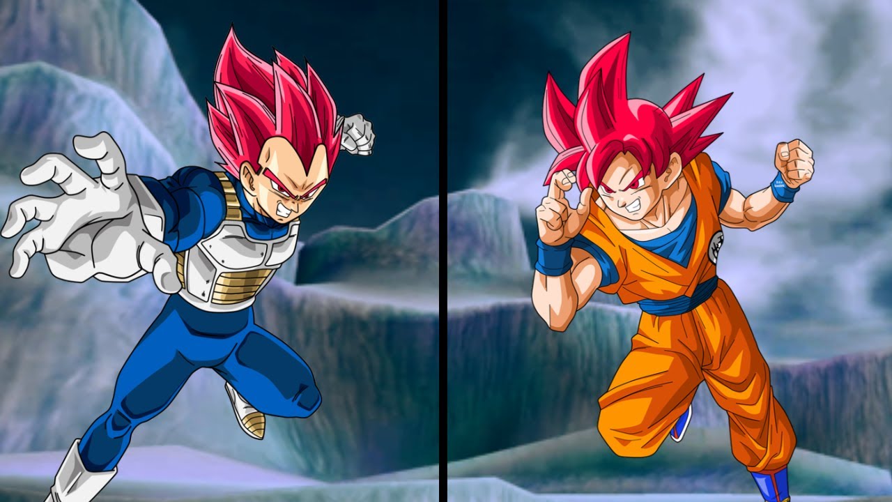 DBZ LOT: Vegeta SSJ God Vs Goku SSJ God - 3 Rounds