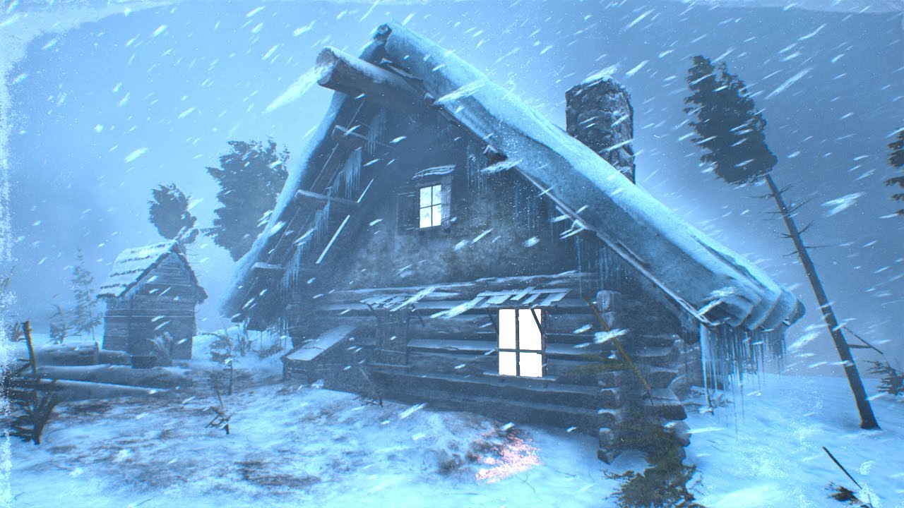 BRUTAL ARCTIC WINTER at Night with Deep Snowdrifts, Icy Wind Currents & Soothing White Noise