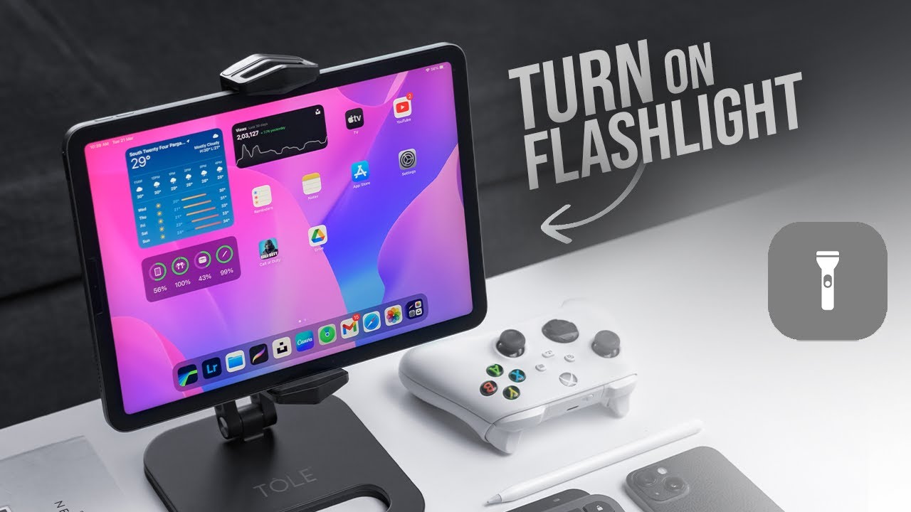 Как включить фонарик на iPad (урок)