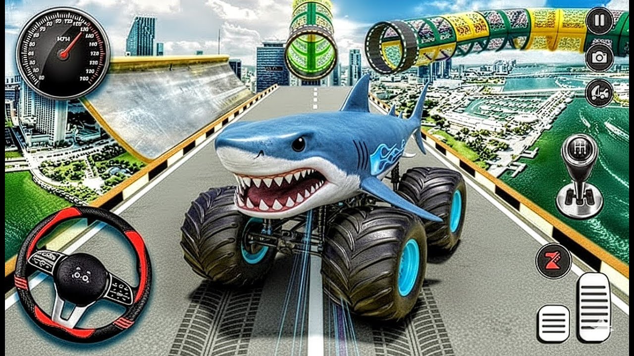 Ultimate Mega Ramp Car Racing: BeamNG Drive Insane Monster Truck Stunts!