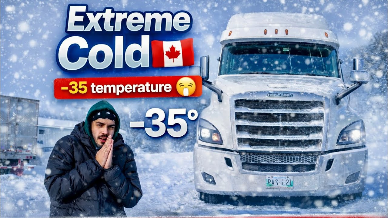 Driving Extreme cold 🥶 | Trucking in Canada 🇨🇦 hindi