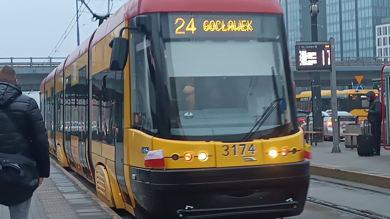 Pesa swing tramwaje Warszawskie linia 24 #3174