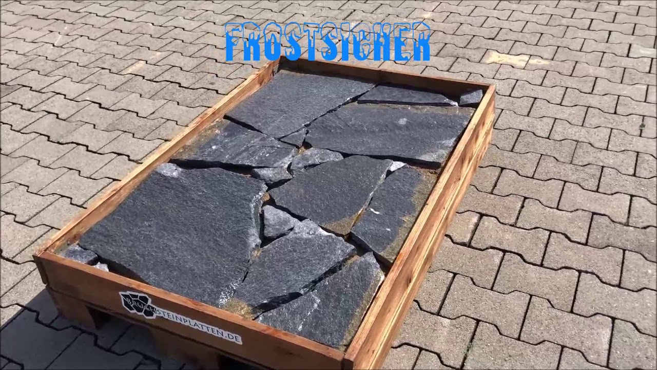 Natursteinplatten Polygonalplatten Quarzit Deep Sea nasse Oberfl&auml;che