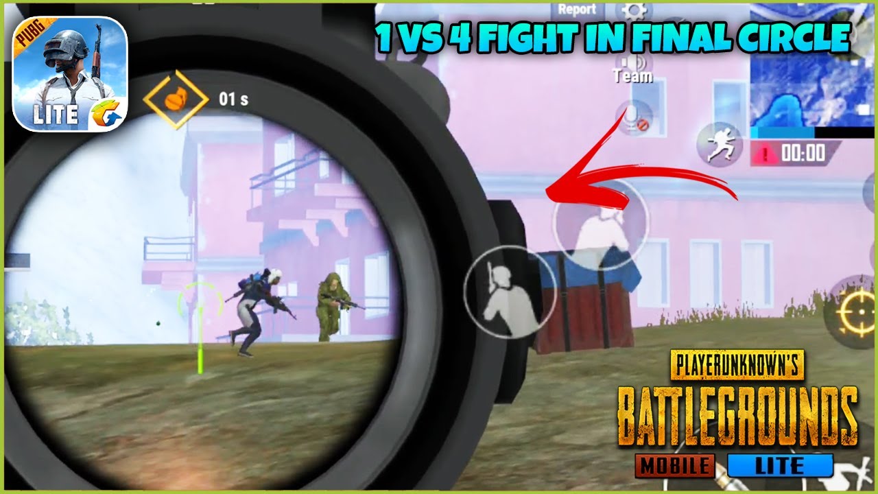 1 vs 4 Epic Final Circle Fight| PUBG Mobile Lite