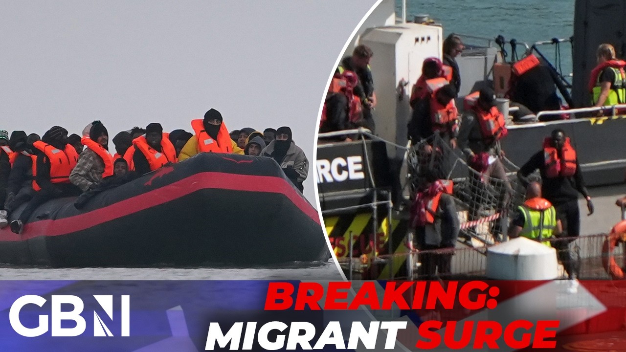 BREAKING: Hundreds of illegal migrants crossing Channel in the biggest SURGE of the year