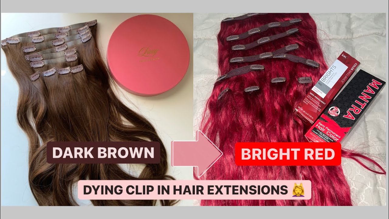 dying clip in hair extensions at home | LUXY HAIR EXTENSIONS