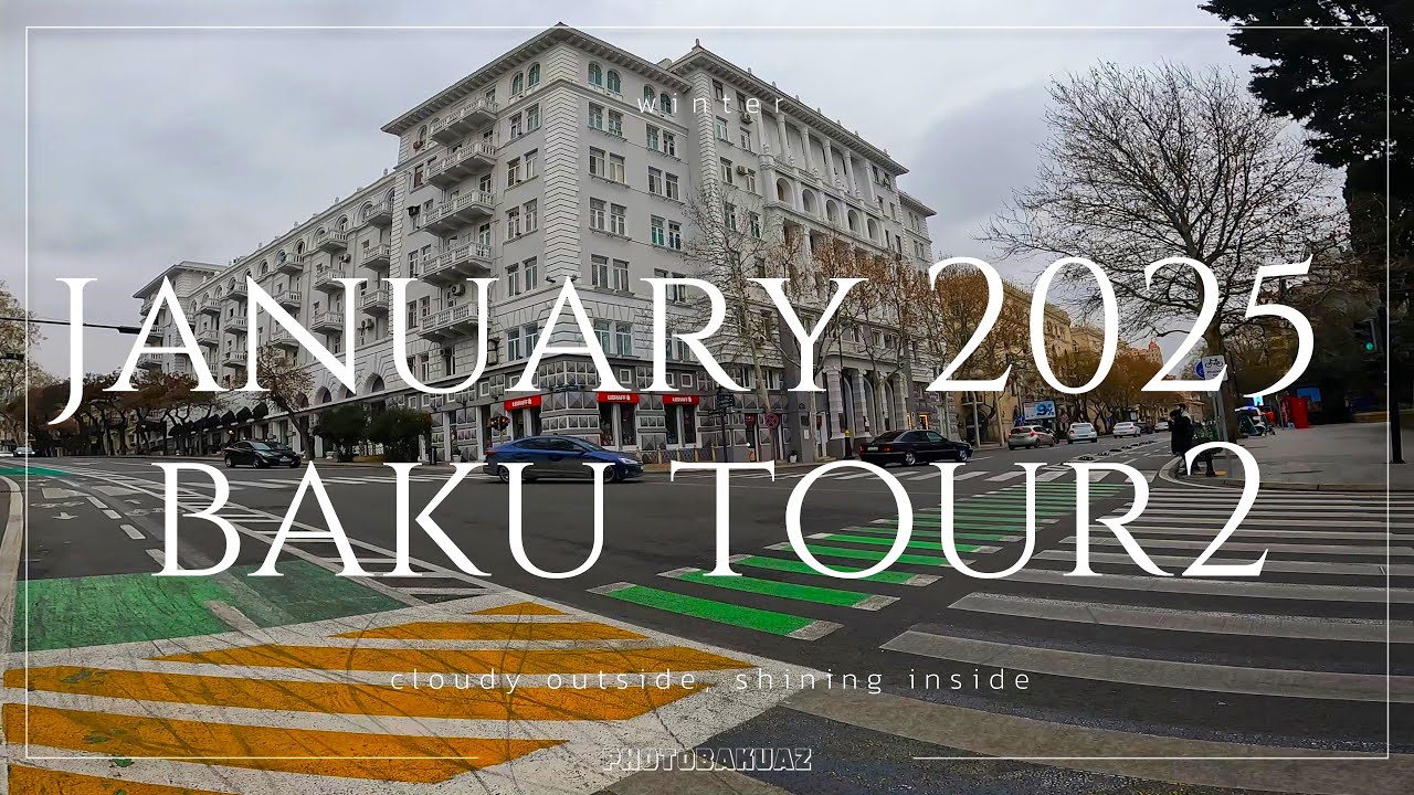 [4K] January Walking Tour In The Morning/ Baku, Azerbaijan 2025